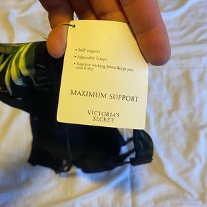 Victoria secret Sports Bra Black with Tropical 36DD